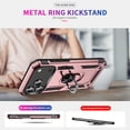 thumbnail image 4 of Dteck Case for iPhone 17 Pro Max,Military Grade Drop Impact Case 360 Metal Rotating Ring Kickstand Holder Armor Heavy Duty Shockproof Cover for iPhone 17 Pro Max ,Rosegold, 4 of 7