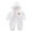 White, variant on Baby Boys Girls Bodysuits Long Sleeve Solid Color Bear Graphic Hooded Jumpsuit Snowsuit Baby Boys Girls Warm Stylish And Comfortable Bodysuits，0 -3 Months
