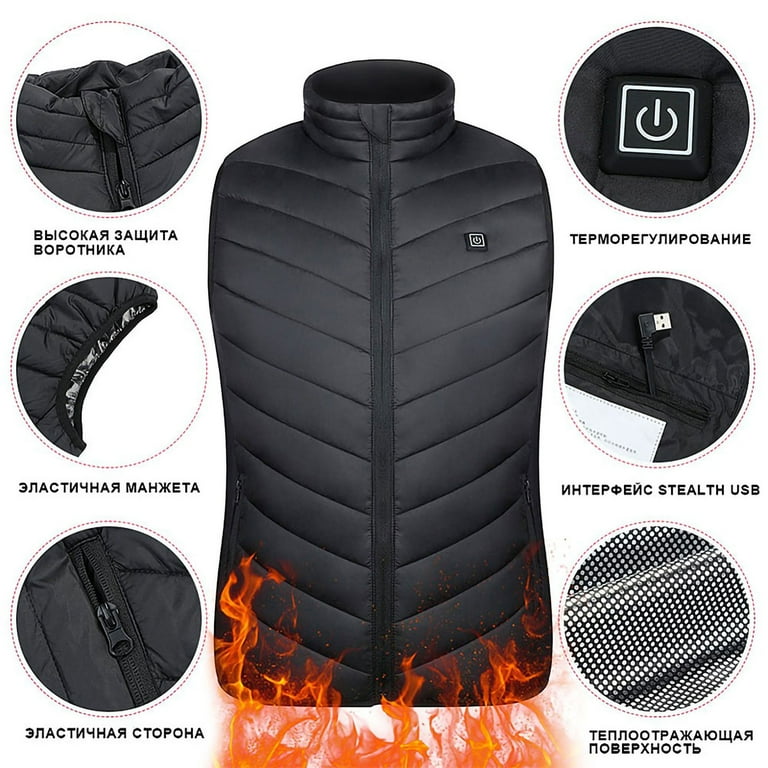 Electric USB Heater Hunting Vest Lightweight Heated Jacket Heating