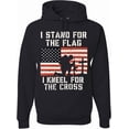 thumbnail image 2 of Tee Hunt I Stand for The Flag I Kneel for The Cross Hoodie Patriotic Military, 2 of 3