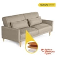 thumbnail image 2 of Sofá Cama Makora Anicka con Memory Foam Color Arena Lino Respaldo Reclinable de 3 Posiciones, 2 of 8