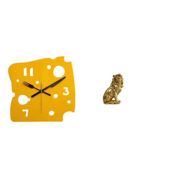 Reloj De Pared Nórdico Minimalista Con Forma De León, Escultura Moderna De Acrílico, Adorno Silencioso Para Escritorio O Oficina, Dormitorio O Apartamento.