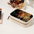thumbnail image 7 of Leopard Decorative Velvet Earring Holder Display Case Storage Box Portable with Removable Compartment - Gift Ideal, 7 of 7