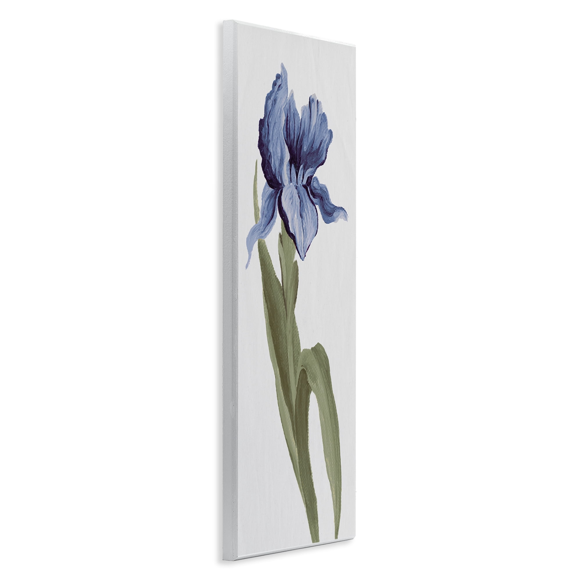 Stupell Industries Blooming Blue Iris Botanical & Floral Painting Unframed Art Print Wall Art, 7 x 17