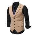 thumbnail image 2 of CEHVOM Gilet de Costume Formel Automne Hiver pour Hommes, 2 of 8