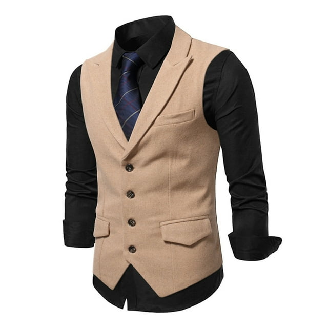 Traje de esmoquin de negocios Formal de otoño e invierno para hombre, chaleco, chaqueta, abrigo superior Pompotops oipoqjl14113