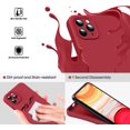 thumbnail image 3 of Liquid Silicone Case for iPhone 11 Pro Max, [Flat Edge Design] [Camera Protection] [Anti Fingerprint] 4 Layers Protect Scratch Proof Anti Drop Microfiber Phone Cover, 6.5", Red, 3 of 14