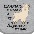 thumbnail image 4 of Inktastic Grandma's You Say Alpaca My Bags Boys or Girls Baby Bib, 4 of 4