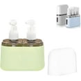 thumbnail image 1 of Mini Shampoo Dispenser Portable Travel Bottle Set, Mini Dispenser Portable Travel Set, Leak Proof Pump Bottles Containers Travel Size, Reusable Travel Bottles for Toiletries (Green, 2 in 1), 1 of 7