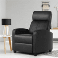 thumbnail image 2 of Yaheetech 2pcs PU Leather Upholstered Recliner Chair with Pocket Spring, Black, 2 of 8