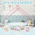 thumbnail image 2 of Ktaxon Twin Size Floor Bed for Kids, Solid Metal Montessori Floor Bed Frame for Boys Girls Bedroom, Pink, 2 of 10
