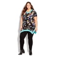 thumbnail image 2 of Ave Studio Women's Plus Size Colette Print Relaxed Fit Tunic Top, 2 of 5