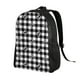 thumbnail image 2 of Disketp Black Tartan Plaid Mochila Unisex de Apertura Lateral Completa, Mochila para Laptop para Escuela, Trabajo y Viajes, 2 of 8