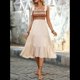 thumbnail image 4 of Vestidos de Verano Sin Mangas para Mujer, Vestidos Largos para Invitadas de Boda, Blusas de Punto Acanalado y Falda de Poliéster con Bolsillos. Albaricoque L, 4 of 10