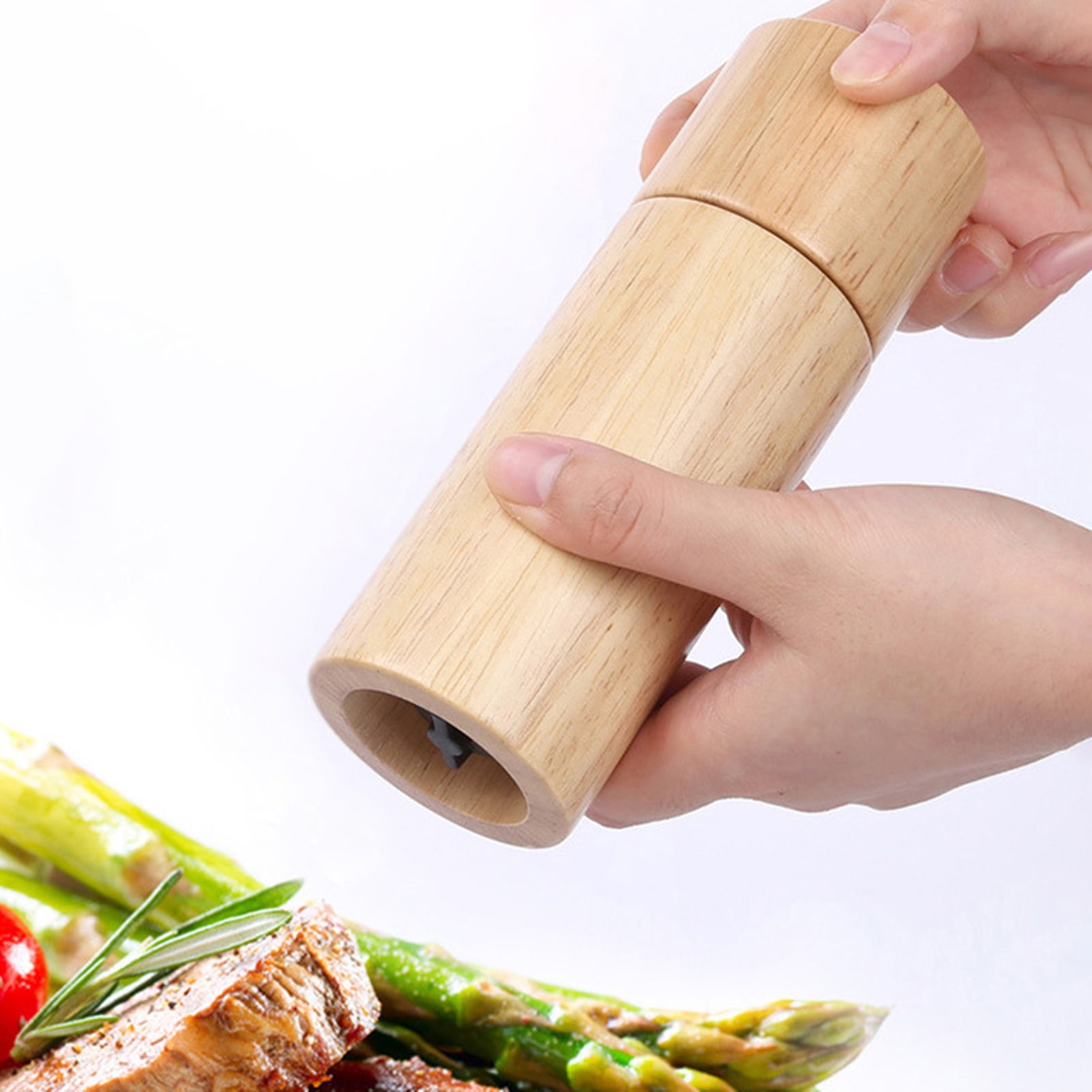 Magic Pepper Spice Salt Mill Grinder Grinding Wooden Wood Kitchen Cooking Tool 