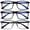 Black / Black / Gray - 3 Pairs, variant on OPULIZE INK Reading Glasses - 3-Pack - Large Rectangular Frame - Black Gray Dark Red - Mens Womens - Spring Hinges - RRR4-17Z - +2.50