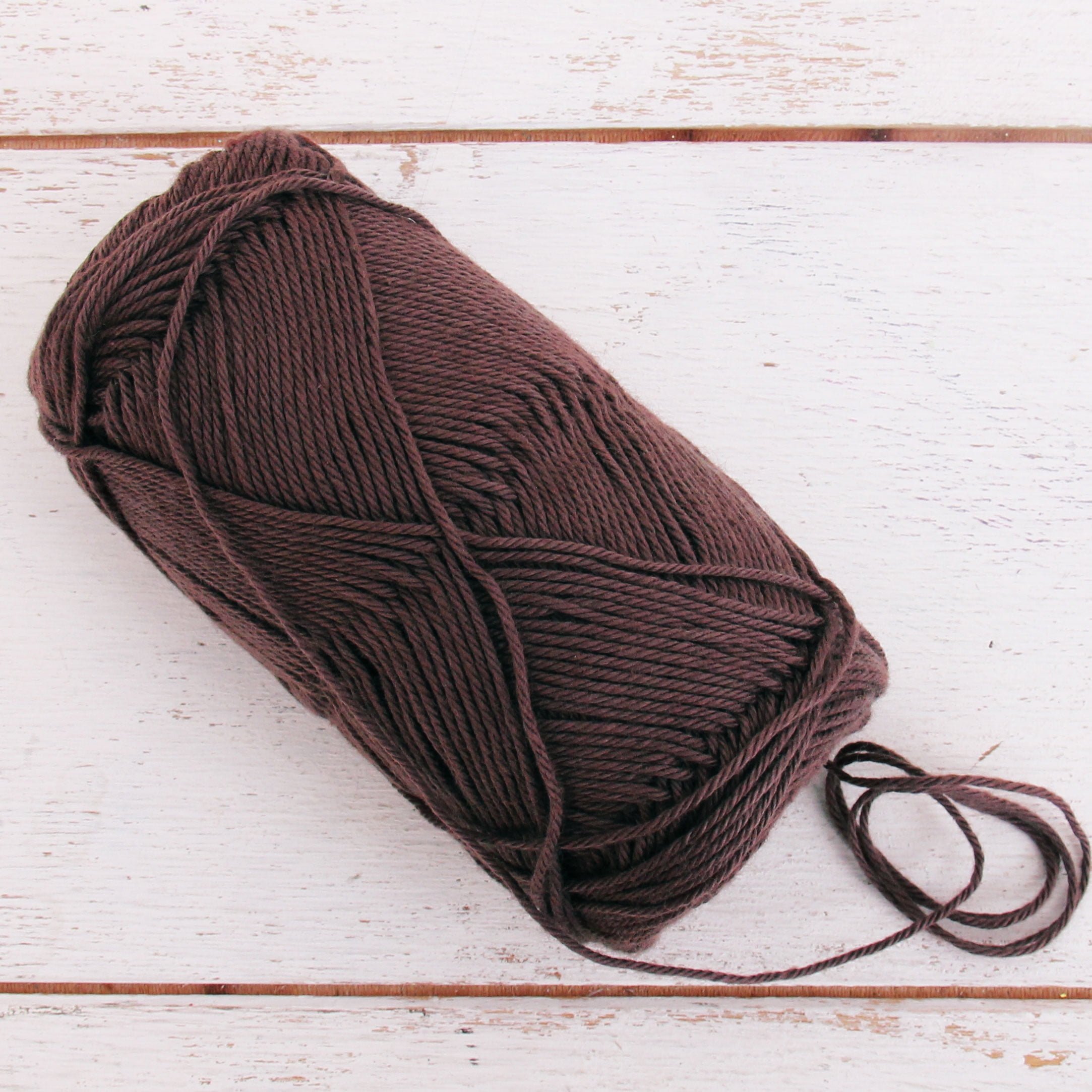 Threadart 100% Pure Cotton Crochet Yarn Size 2 | 50 gram Skeins |165 yds per Skein | Fine #2 | Brown | Color 3528