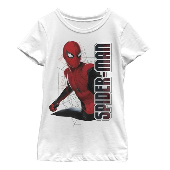 Girl's Marvel Spider-Man: Far From Home Web Coordinates Graphic Tee White X Large