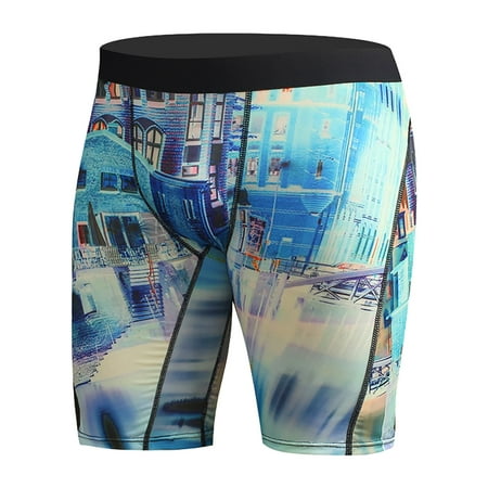 

Men s Fashion Skinny Sports Anti-Wear Leg Ice Silk Digital Boxer Briefs Note Please Buy One Size Larger