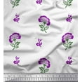 thumbnail image 1 of Soimoi Polyester Crepe Fabric Leaves & Floral Block Printed Craft Fabric by The Yard 42 Inch Wide, 1 of 3