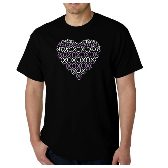 LA Pop Art Men's Word Art T-shirt - XOXO Heart