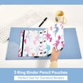 thumbnail image 4 of Iauyy Binder Pouches 2-Pack - Waterproof Soccer Mesh Clear PVC Stationery Manager Front for 3-Ring Binders for Families Offices and Schools ,Colorful Dinosaur Skeleton, 4 of 5