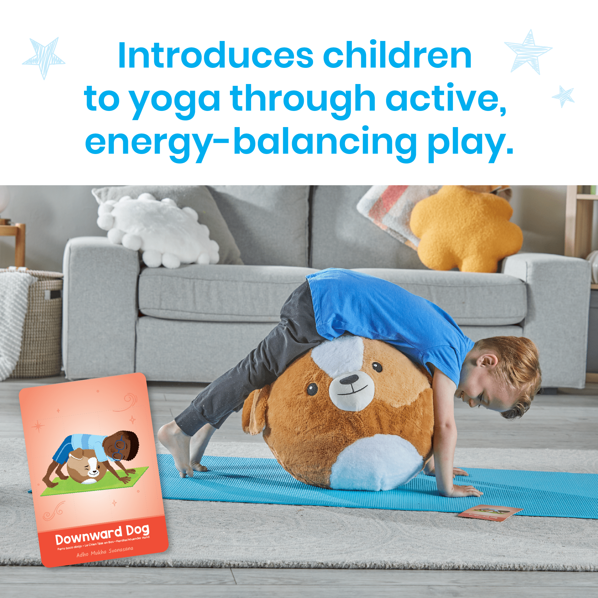 hand2mind BubblePlush Yoga Ball Buddy, Puppy