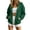 Green, variant on LEKWK Hoodies for Women Waffle Zip Up Drop Shoulder Oversized Sweatshirt Lightweight Drawstring Track Jacket for Casual Fall Workout
