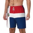 thumbnail image 5 of Men's 2 in 1 Swim Trunks with Compression Liner Flag Of The Dominican Republic Quick Dry Beach Shorts, 5 of 6