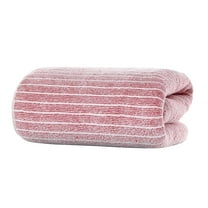 Anckoeil 55.1"×27.5" Large Volume Super Soft Warm Solid Bath Towel Blanket Striped Simple Absorbent Bath Towel