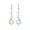Silver G, variant on Women's Earrings Zirconia Twisted 8 Letter Zirconia Dangle Silver Plated Earrings Gifts for Women