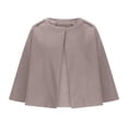 thumbnail image 4 of LOVZFMLL Vestes pour Femmes Couleur Unie Cardigan Court à Col, 4 of 6