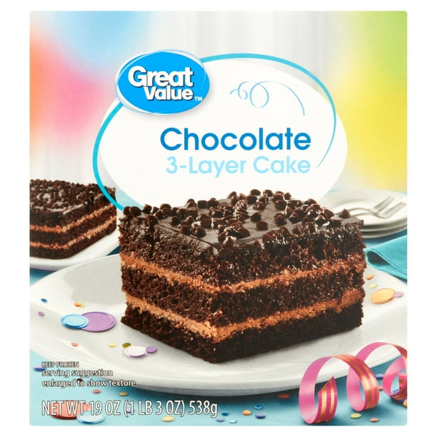 Great Value Chocolate 3 Layer Cake 19 Oz Walmart Com Walmart Com