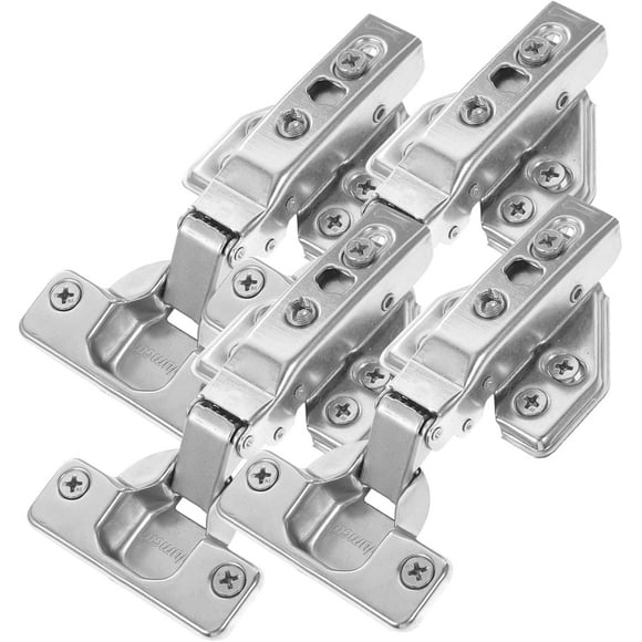 PinesC Charnière de Porte d'Armoire 4 Pcs Charnières de Porte Charnière de Porte Dissimulée Charnières pour Portes d'Armoire Charnière de Porte Pliante Charnière d'Armoire Charnière d'Armoire Charnière d'Armoire de Cuisine Charnière Dissimulée en Acier Inoxydable
