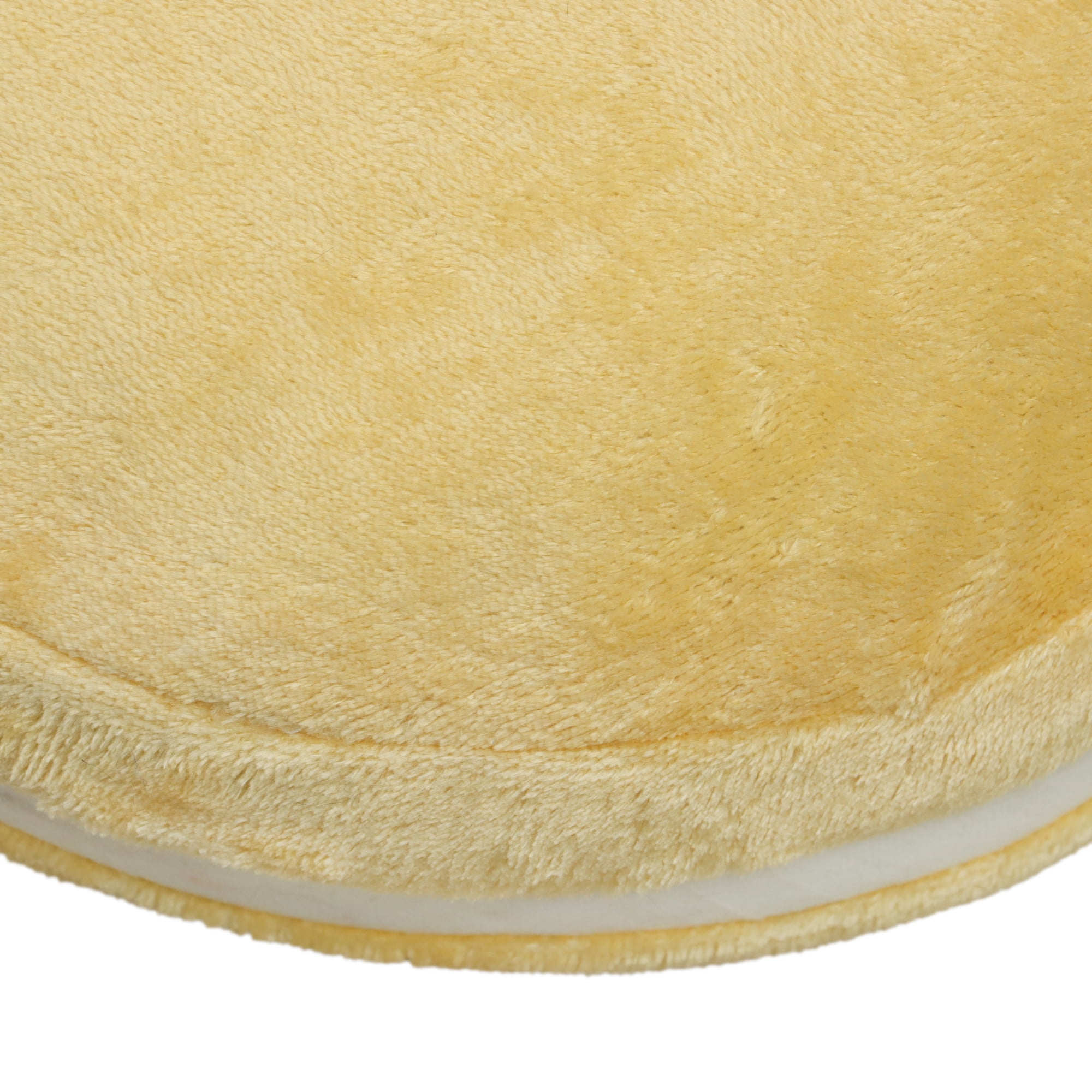 Mainstays Plush Macaron Shaped Throw Pillow, 12" Round, Yellow