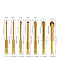 thumbnail image 4 of Hexagon Cross Galvanized Drill 3 4 5 6 8 10 12mm Drilling Drill for Ceramic Cement Wall Glass 6.35mm Shank Diameter, 4 of 7