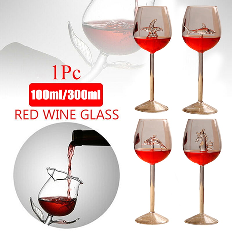 Details about   BE_ Fashion 300ml Sea Horse/Starfish/Dolphin Red Wine Glass Cup Goblet For Home 