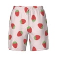 thumbnail image 4 of Lsque Mens Swim Trunks Strawberry Pattern - Bathing Suit Compression Liner - Beach Swim Shorts Swimwear - (S-3XL) - Stretch Quick Dry -3X-Large, 4 of 9