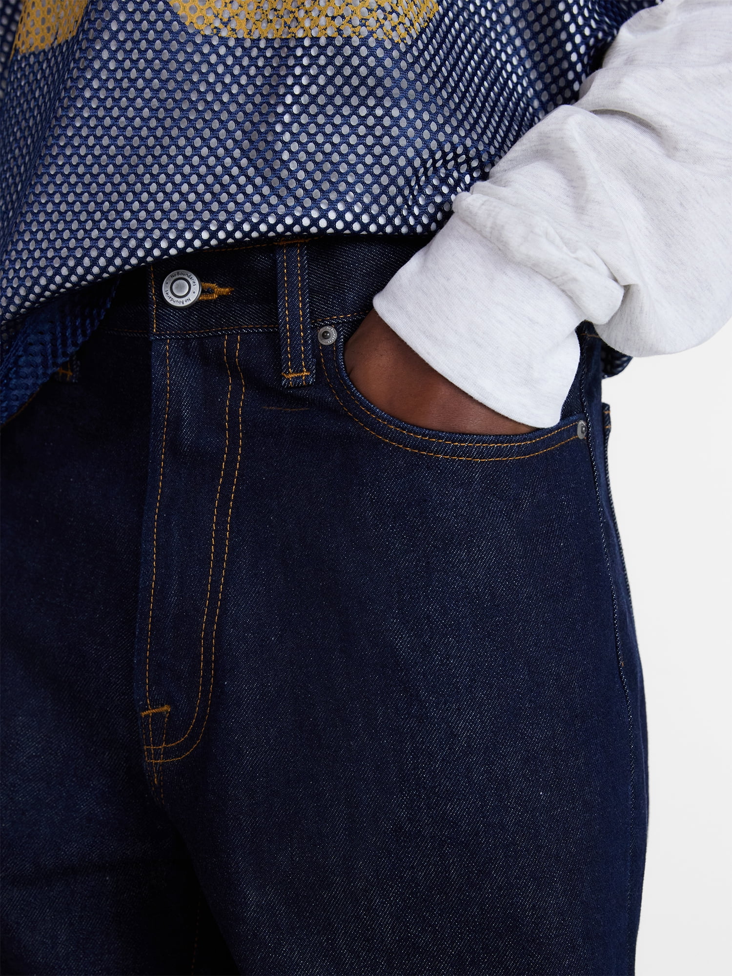 No Boundaries Baggy Fit Jeans, 100% Cotton 14 oz Denim, Men's 28x30-40x32