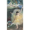 thumbnail image 2 of Degas, Edgar 19x32 Gold Ornate Wood Framed with Double Matting Museum Art Print Titled - Fin dArabesque, with ballerina Rosita Mauri, 2 of 4