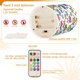 thumbnail image 5 of Yayeee Flameless Candles with Remote Flickering Battery Operated Multi Color Changing, White Stars, 5 of 7