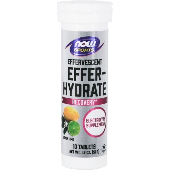NOW Foods Effer-Hydrate - Lemon Lime 10 Tabs