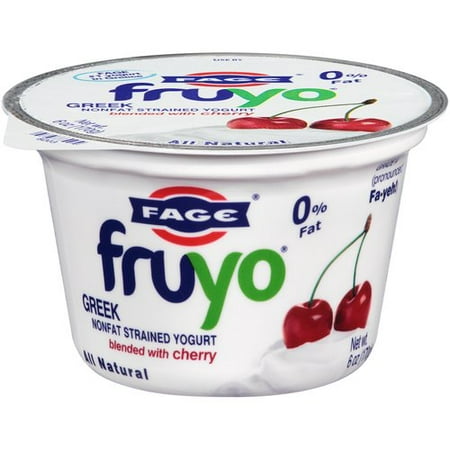 Fage Fruyo Greek Non Fat Strained Yogurt Blended With Cherry, 6 oz
