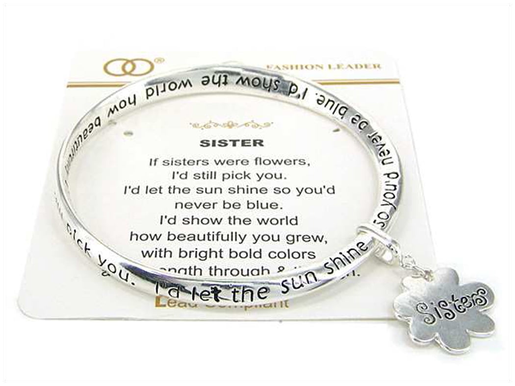 Wisdom Inspirational Twist Bangle Blessed Engraving Name tag Bracelet