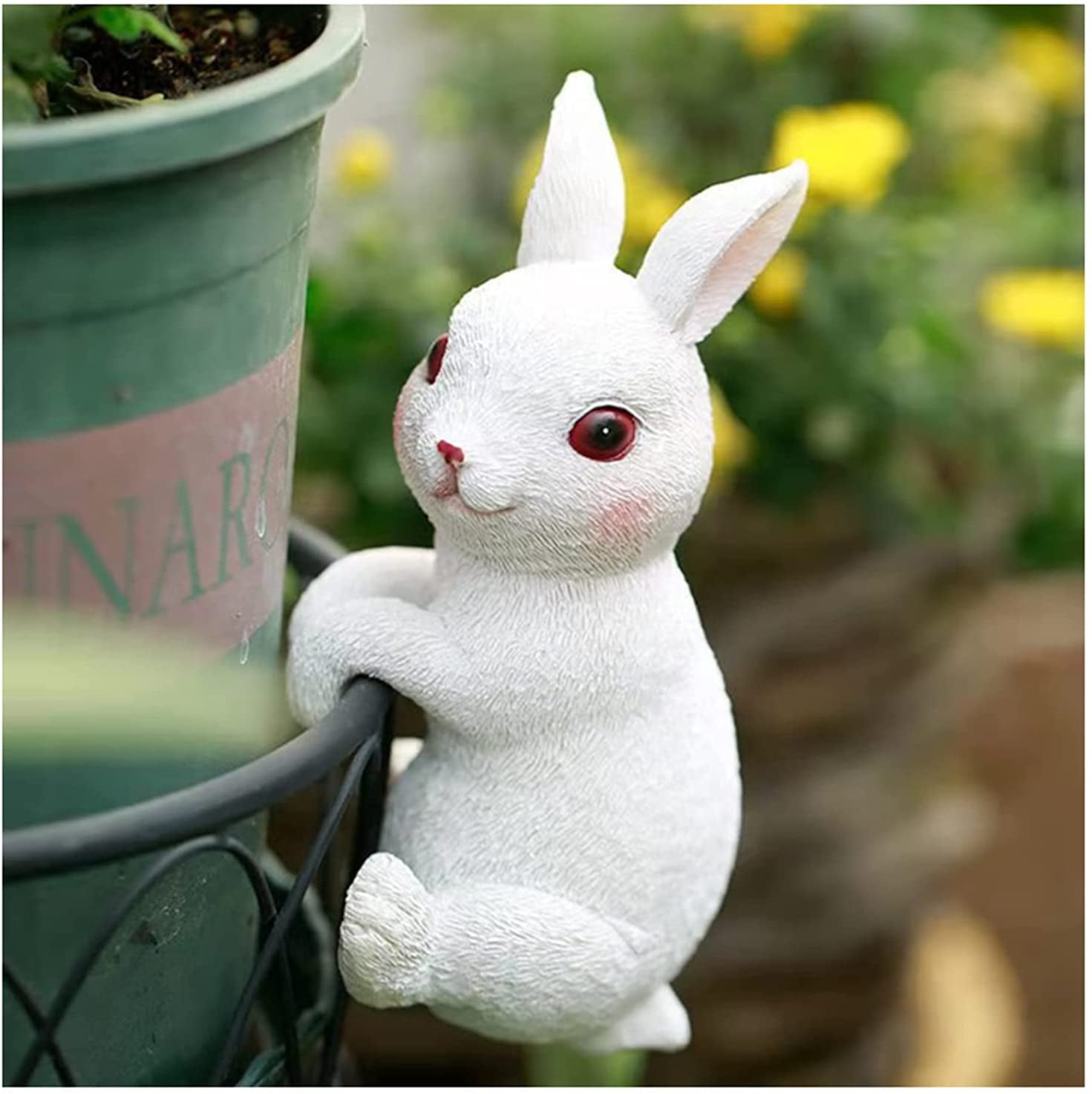 Rabbit Garden Statue Yard Sculpture Outdoor Decor Art Lawn Figurine Baby Bunny 