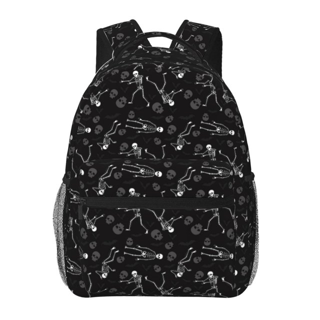 Fotbe Cute Skull Mochila Casual con Estampado para Escuela, Viajes y Actividades al Aire Libre - Duradera, Ligera y Cómoda