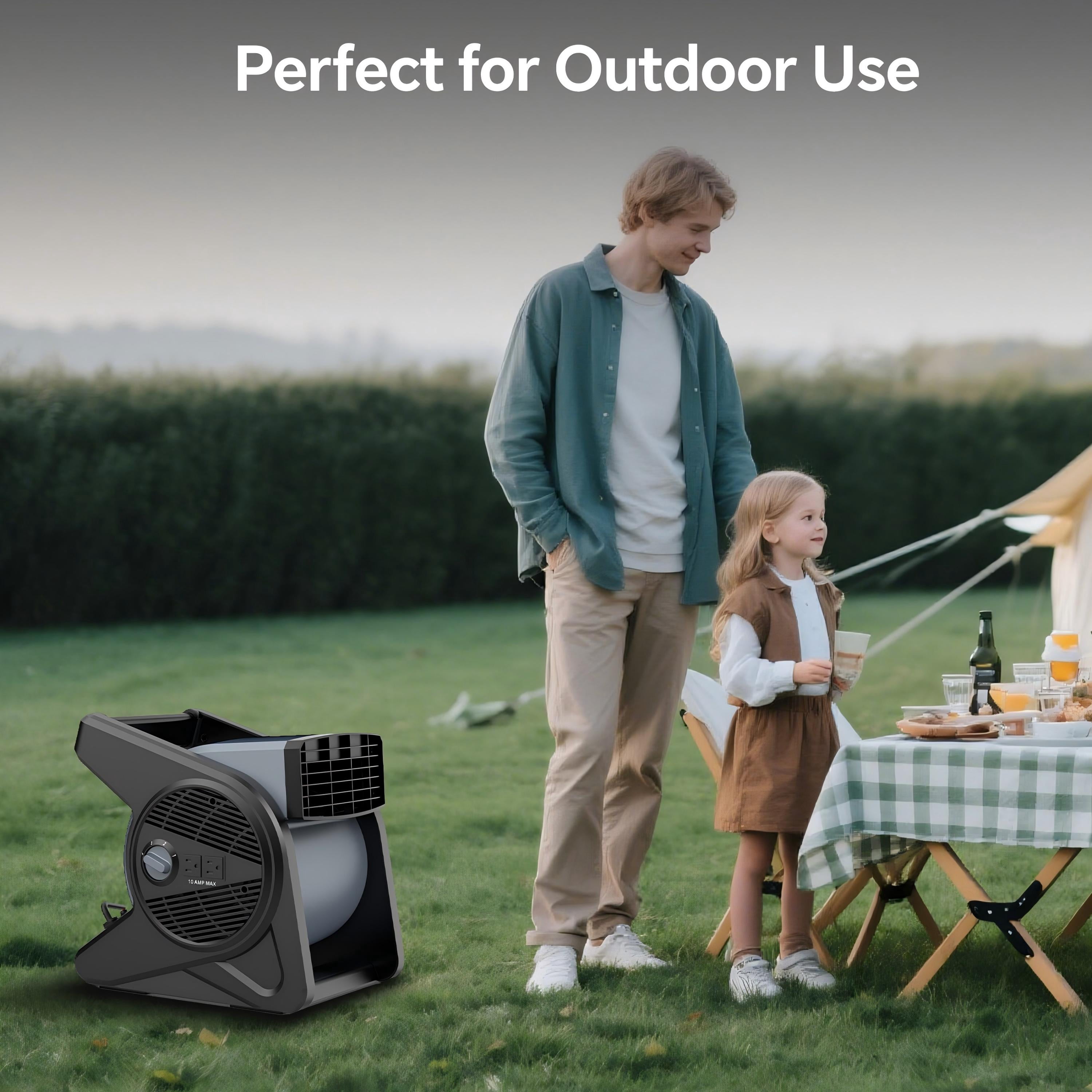 Shinic 15'' Pivoting Blower Fan, Portable High Velocity Air Mover, 3 Speeds Cooling Ideal for Office Garage Gym Home Use