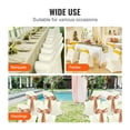 thumbnail image 3 of KFFKFF Elastic Spandex Foldable Chair Wraps, Universally Compatible Chair Shrouds, Detachable Launderable Safety Covers, Ideal for Nuptials, Festivities, Gala, Gathering (Pack of 50, Off-White), 3 of 8
