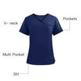 thumbnail image 2 of Kctiaxy Womens Scrubs Short Sleeve V Neck T Shirts Tops Solid Color Comfortable Stretch Nurse Scrubs for Men with Pocketss, 2 of 7