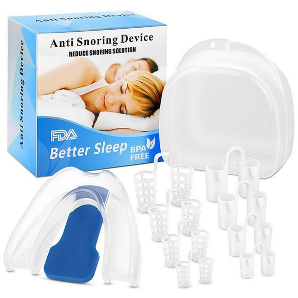 Yeacher Stop Snoring Solution Mouth Guard Snoring Clips Sleep Aid & Snore Stopper Snore Instant for Men & Women Restful Sleep at Night